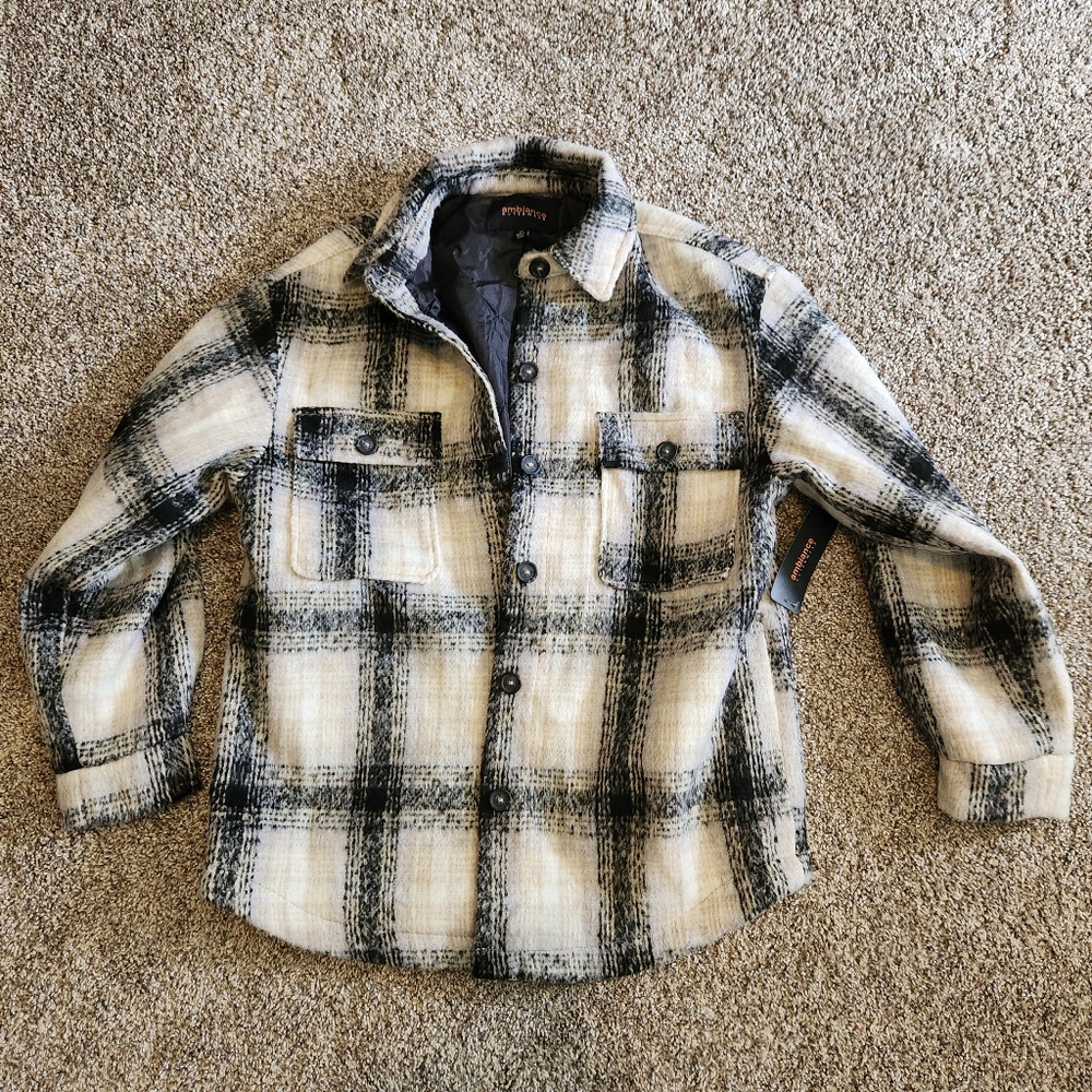 Ambiance Outerwear Plaid Jacket NWT
